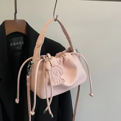 LADIES DRAWSTRING SMALL SQUARE BAGS